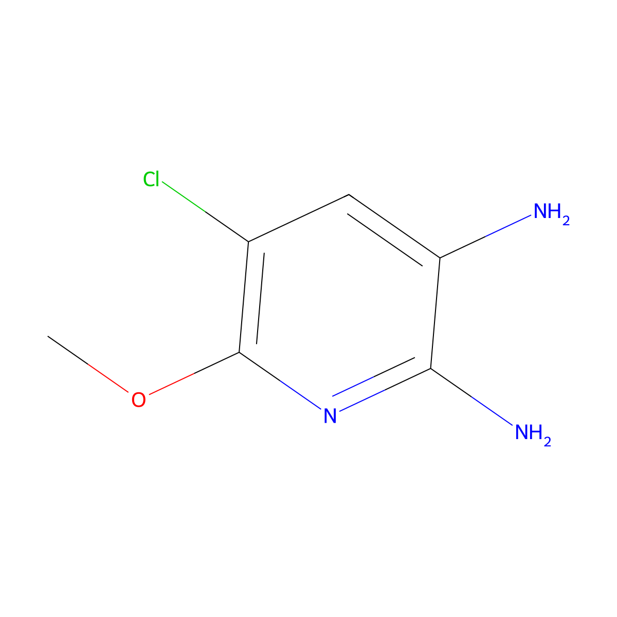 5-Chloro-6-methoxypyridine-2,3-diamine molecular structure, CAS 1181731-18-9