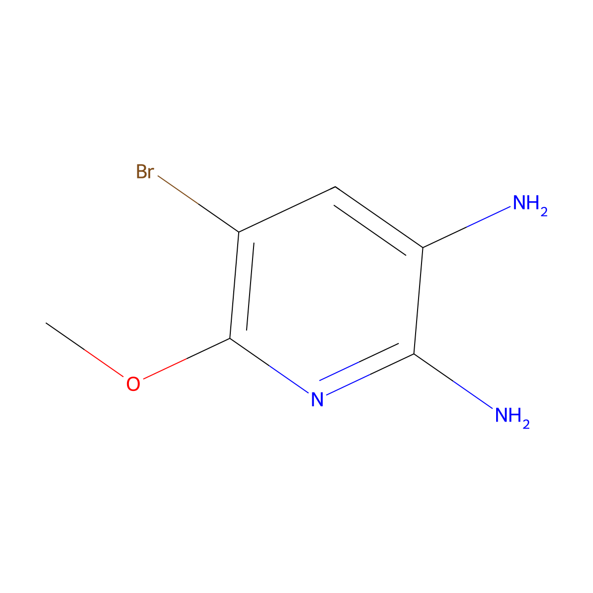 5-Bromo-6-methoxypyridine-2,3-diamine molecular structure, CAS 1181731-20-3