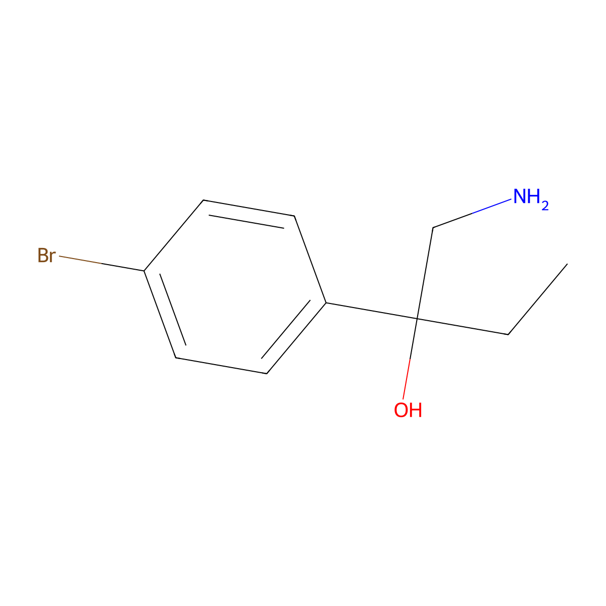 1-Amino-2-(4-bromophenyl)butan-2-ol molecular structure, CAS 1181734-60-0