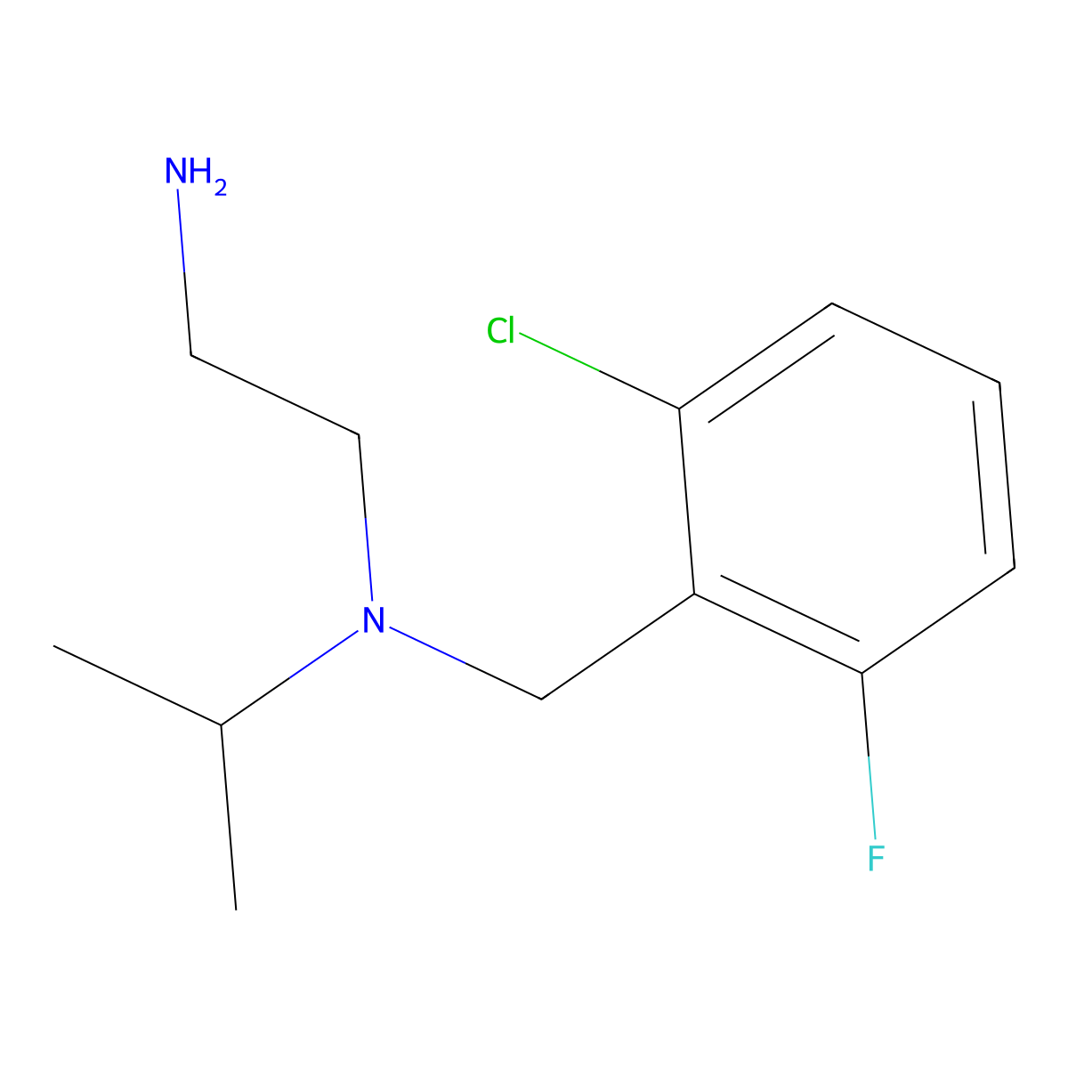 N1-(2-Chloro-6-fluorobenzyl)-N1-isopropylethane-1,2-diamine molecular structure, CAS 1181734-80-4