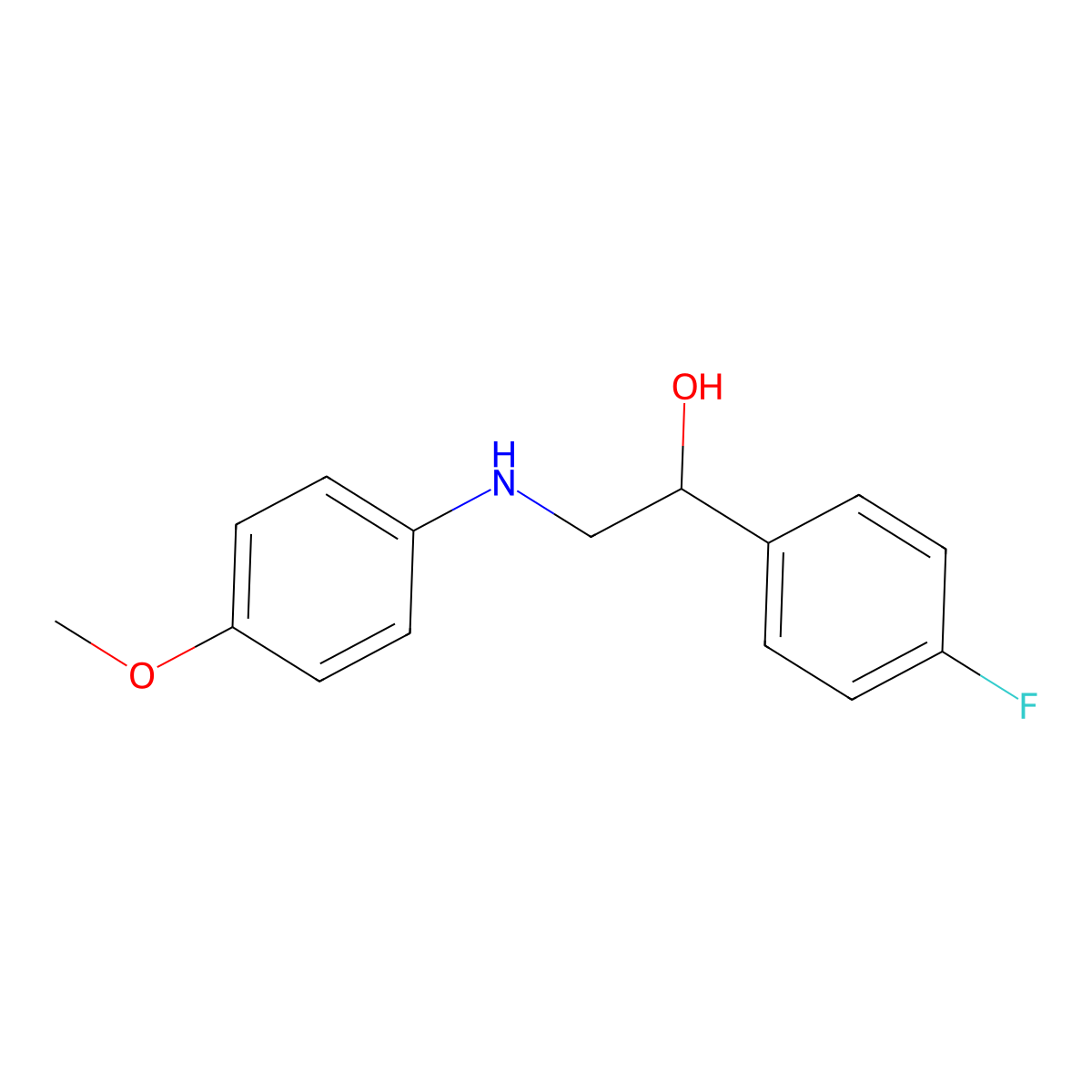 1-(4-Fluorophenyl)-2-[(4-methoxyphenyl)amino]ethan-1-ol molecular structure, CAS 1181737-90-5