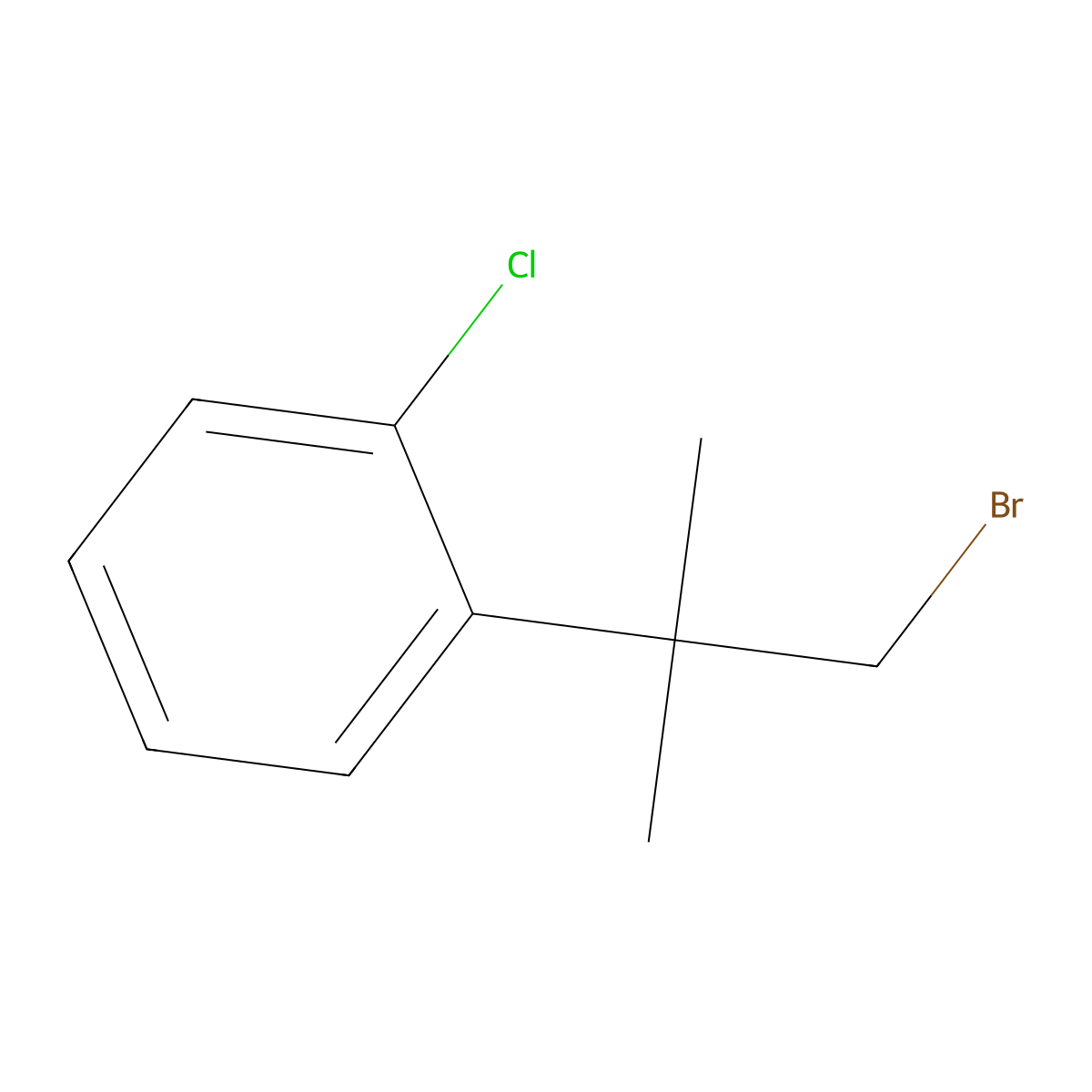 1-(1-Bromo-2-methylpropan-2-yl)-2-chlorobenzene molecular structure, CAS 1181738-91-9