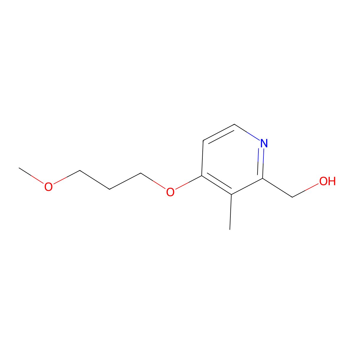 4-(3-Methoxypropoxy)-3-methyl-2-pyridinemethanol molecular structure, CAS 118175-10-3