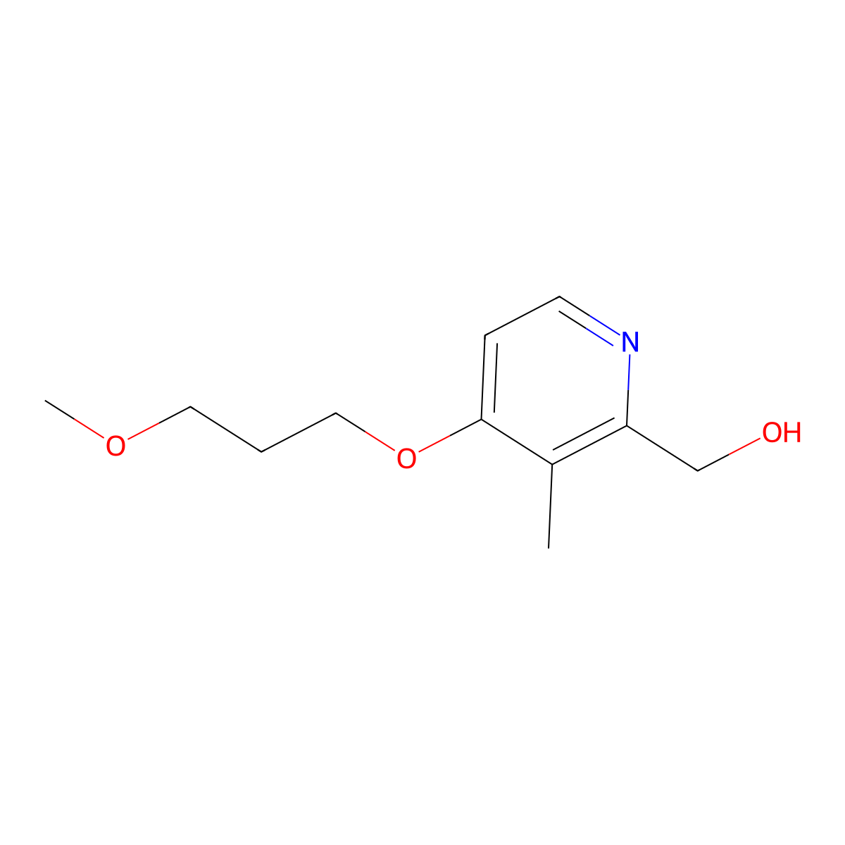 4-(3-Methoxypropoxy)-3-methyl-2-pyridinemethanol molecular structure, CAS 118175-10-3