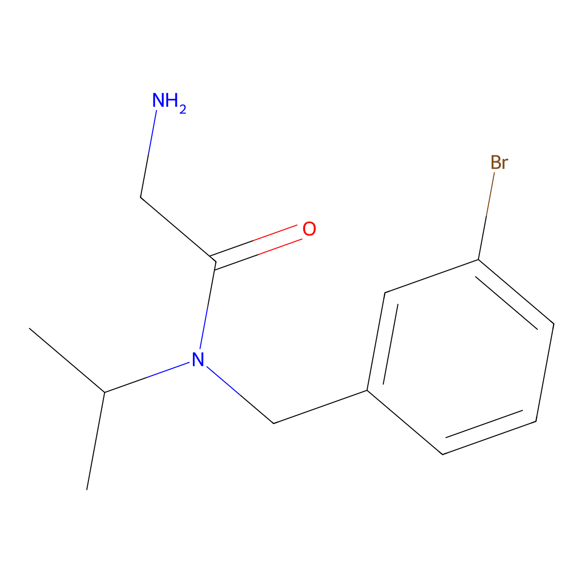 2-Amino-N-(3-bromo-benzyl)-N-isopropyl-acetamide molecular structure, CAS 1181757-08-3