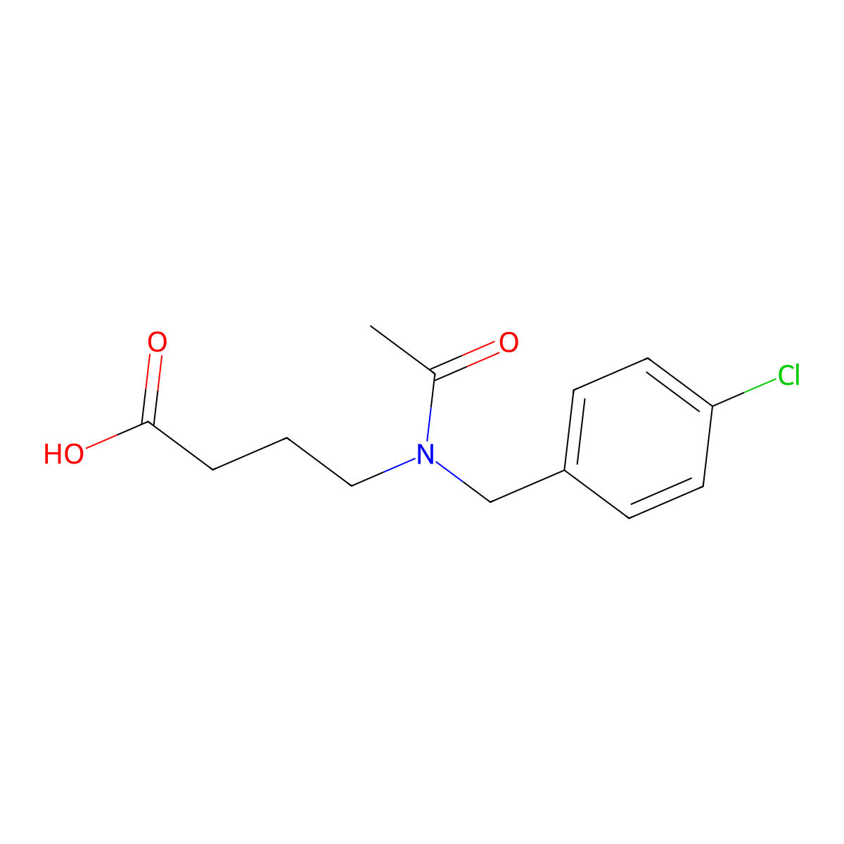 4-{N-[(4-chlorophenyl)methyl]acetamido}butanoic acid molecular structure, CAS 1181758-75-7