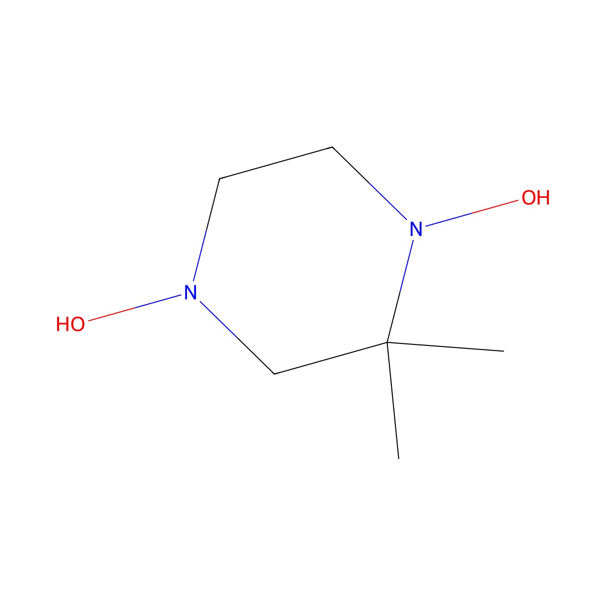 1,4-Dihydroxy-2,2-dimethylpiperazine molecular structure, CAS 118176-37-7