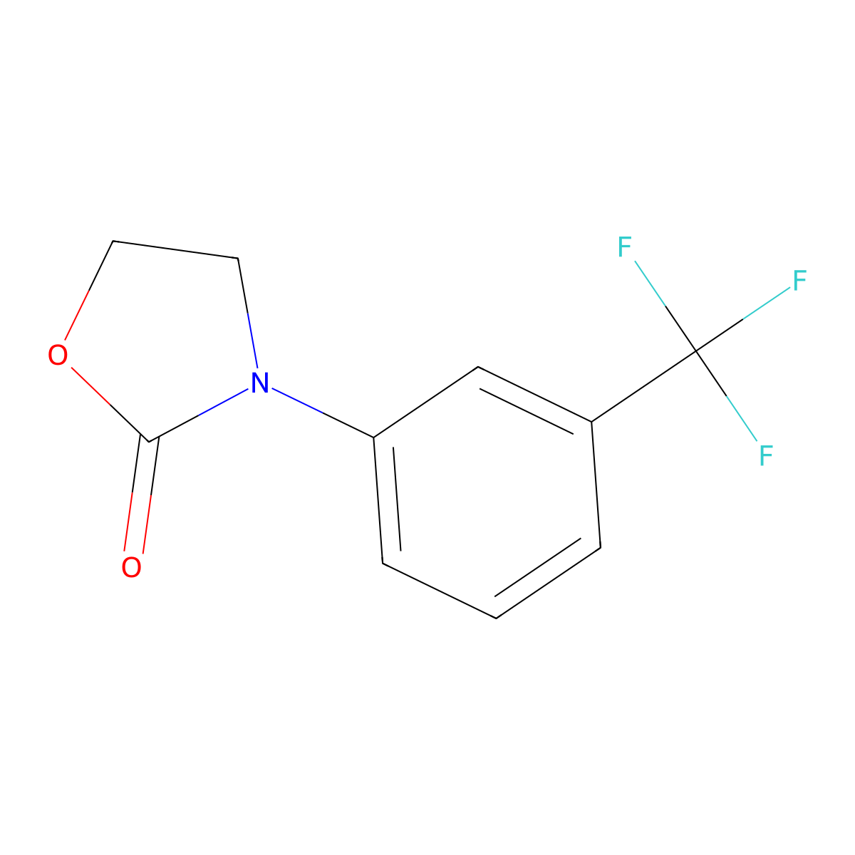3-[3-(Trifluoromethyl)phenyl]-1,3-oxazolidin-2-one molecular structure, CAS 118176-50-4
