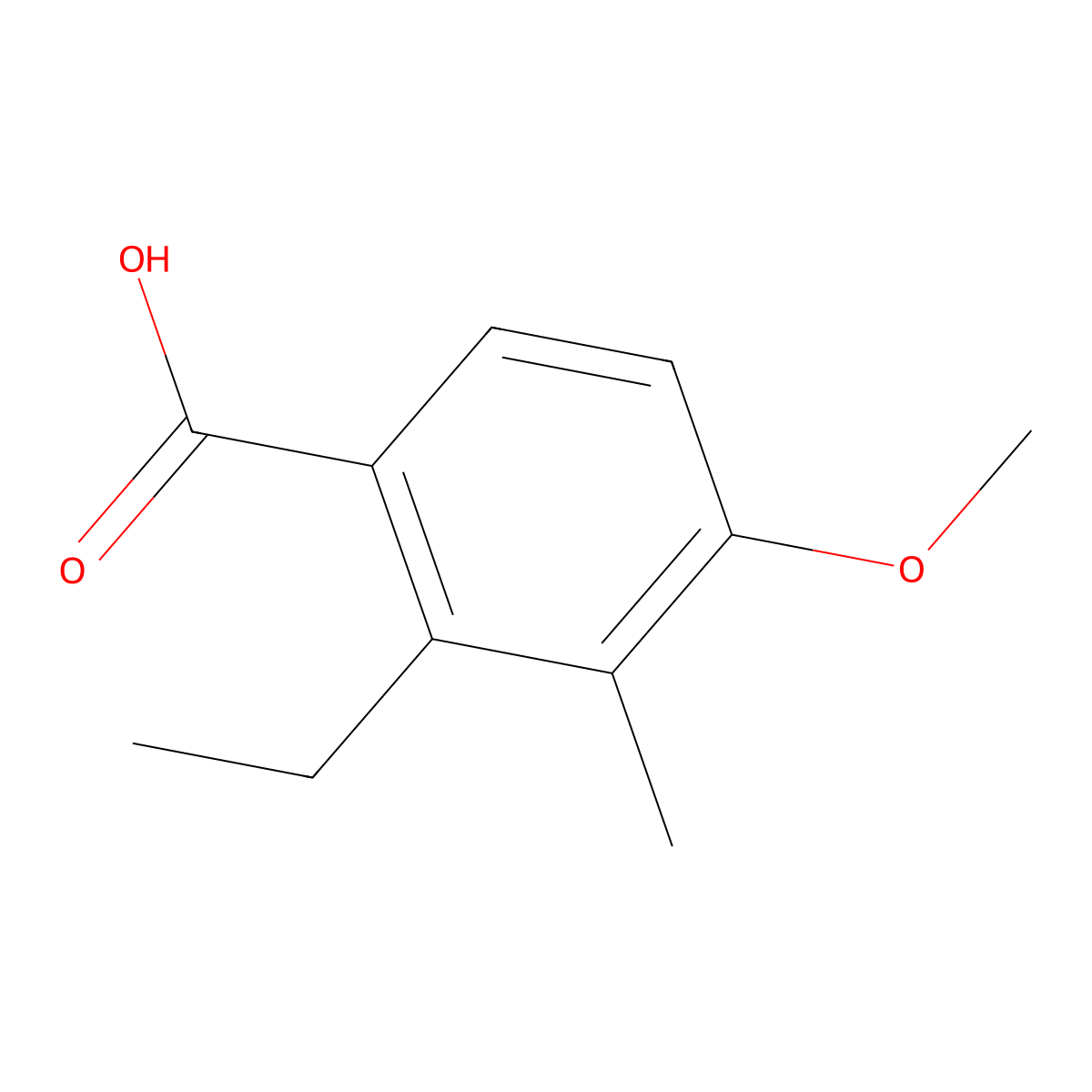2-Ethyl-4-methoxy-3-methylbenzoic acid molecular structure, CAS 1181770-76-2