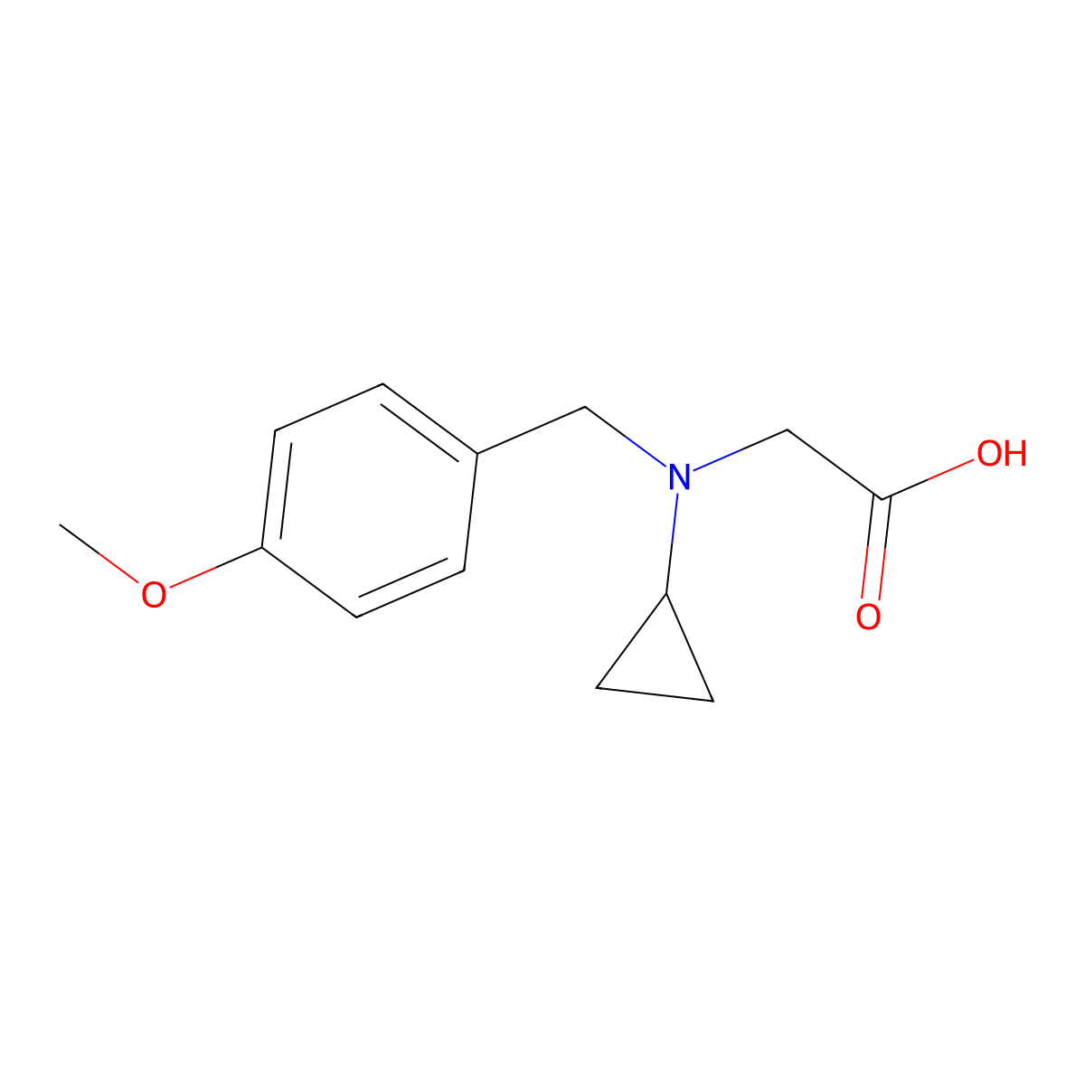 [Cyclopropyl-(4-methoxy-benzyl)-amino]-acetic acid molecular structure, CAS 1181771-28-7