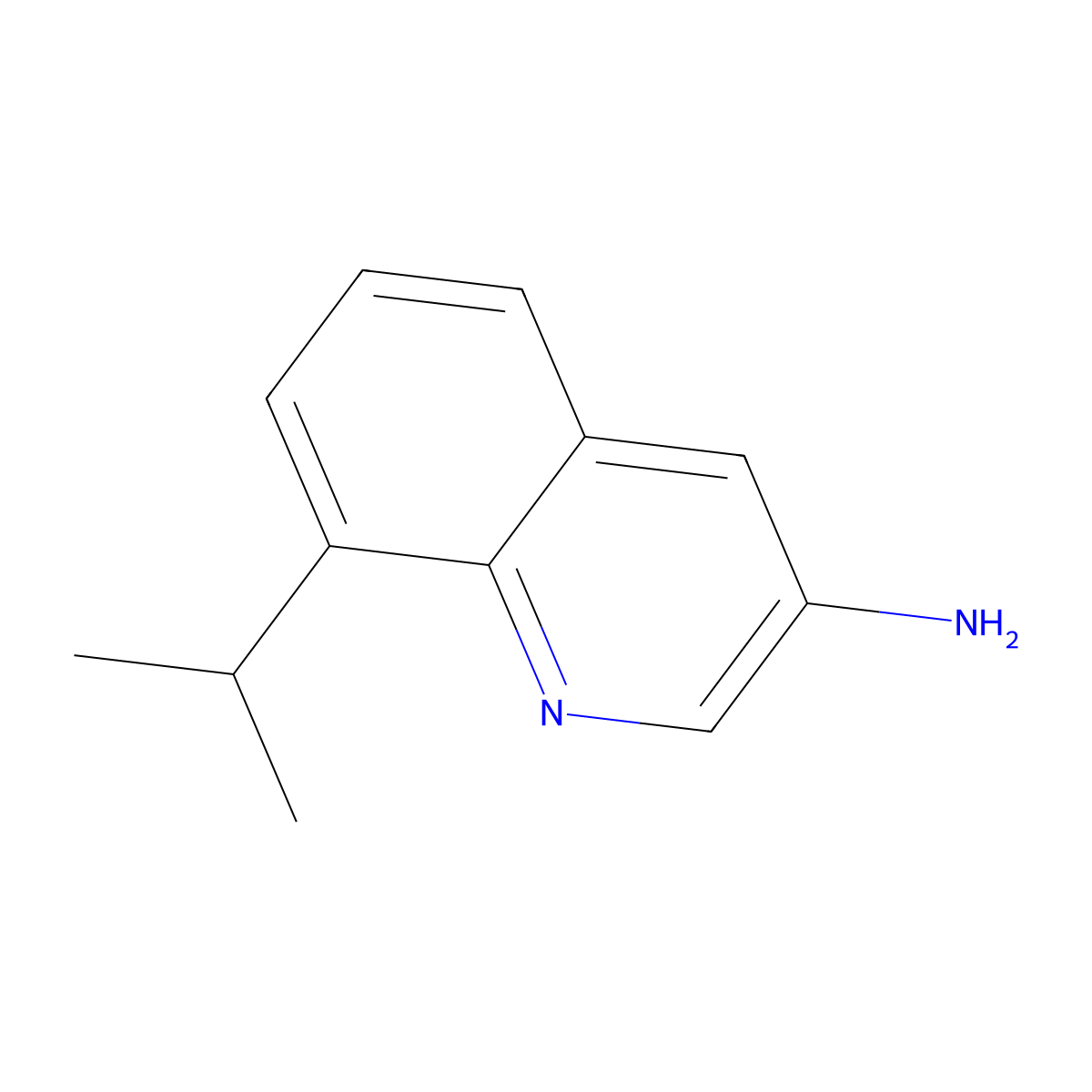 8-(Propan-2-YL)quinolin-3-amine molecular structure, CAS 1181774-36-6