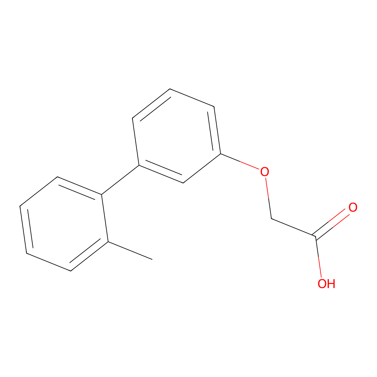 2-[3-(2-Methylphenyl)phenoxy]acetic acid molecular structure, CAS 1181779-55-4