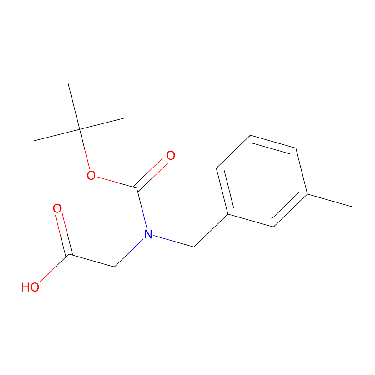 N-Boc-3-methylbenzyl-glycine molecular structure, CAS 1181782-18-2