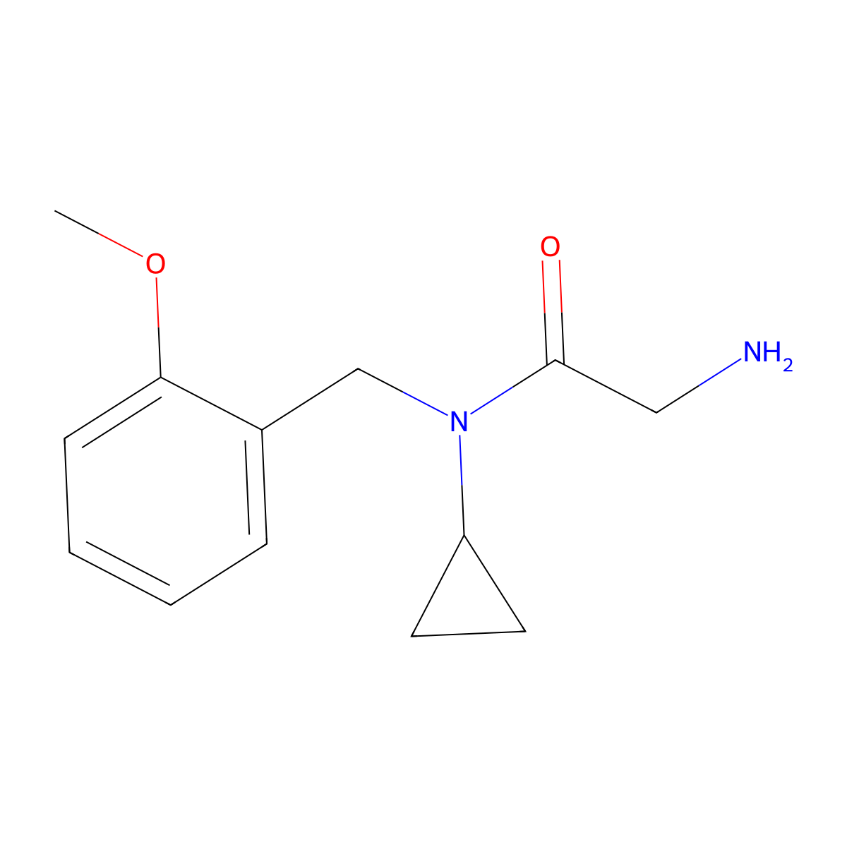 2-Amino-N-cyclopropyl-N-(2-methoxy-benzyl)-acetamide molecular structure, CAS 1181787-68-7