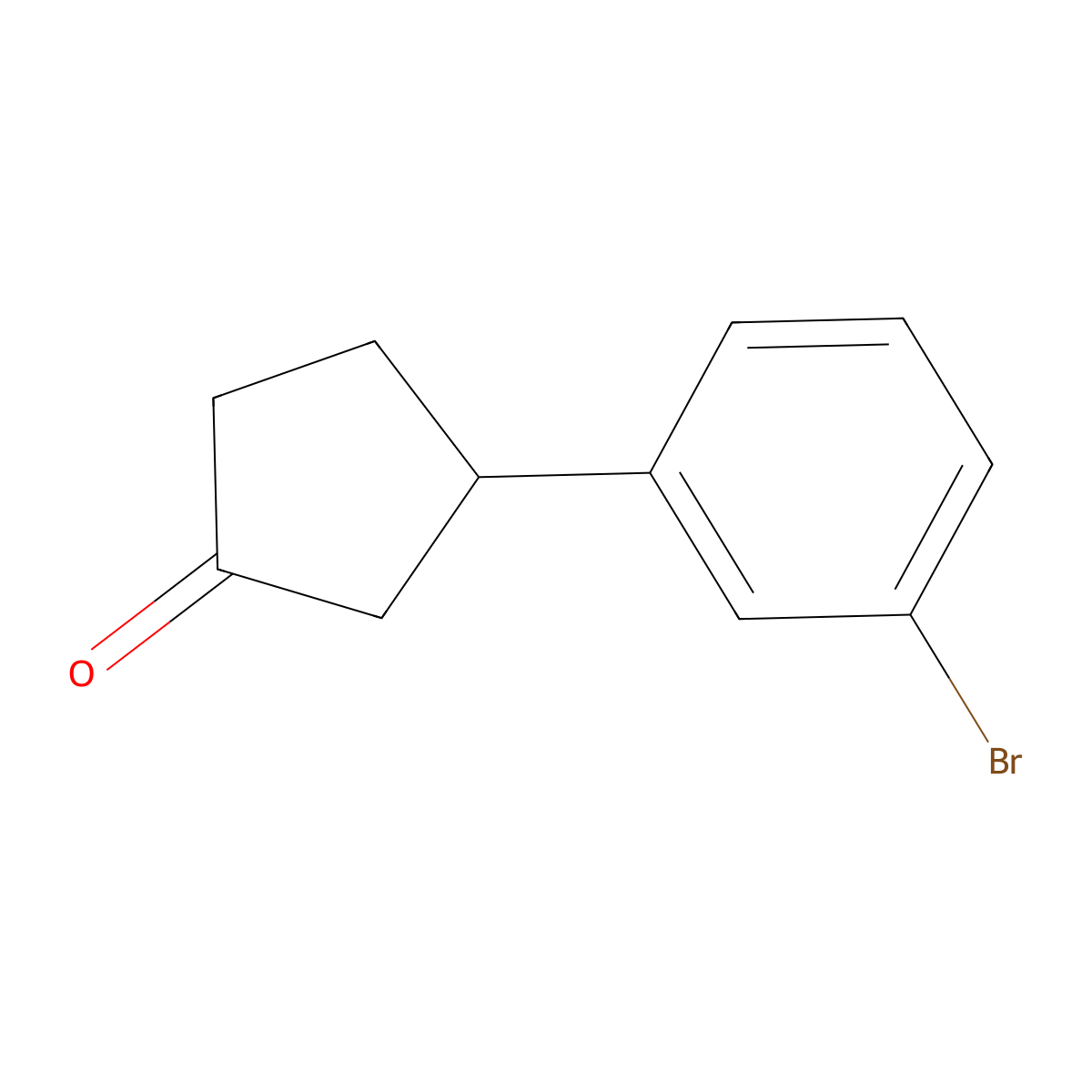 3-(3-Bromophenyl)cyclopentanone molecular structure, CAS 1181795-18-5