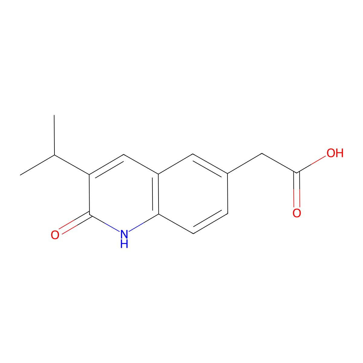 2-[2-Oxo-3-(propan-2-yl)-1,2-dihydroquinolin-6-yl]acetic acid molecular structure, CAS 1181805-65-1