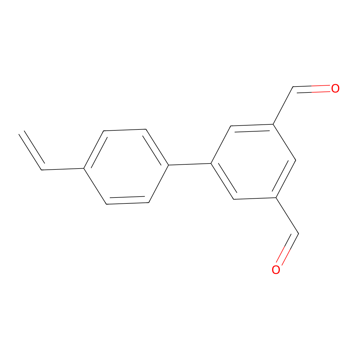 4'-Vinyl-[1,1'-biphenyl]-3,5-dicarbaldehyde molecular structure, CAS 1181812-85-0