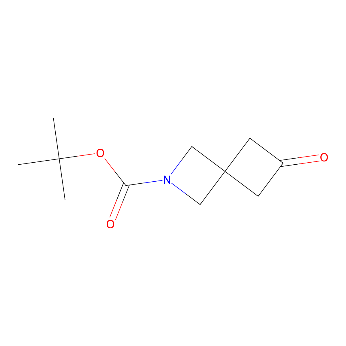 tert-Butyl 6-oxo-2-azaspiro(3.3)heptane-2-carboxylate molecular structure, CAS 1181816-12-5