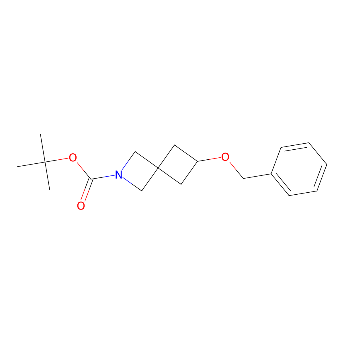 1,1-Dimethylethyl 6-(phenylmethoxy)-2-azaspiro(3.3)heptane-2-carboxylate molecular structure, CAS 1181816-16-9
