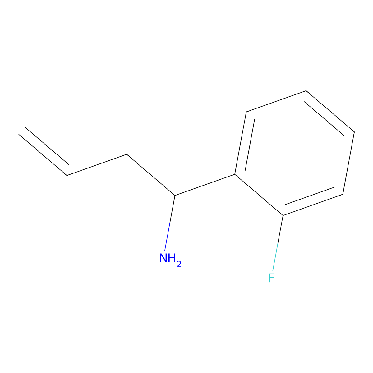 (S)-1-(2-Fluorophenyl)but-3-en-1-amine molecular structure, CAS 1181817-72-0