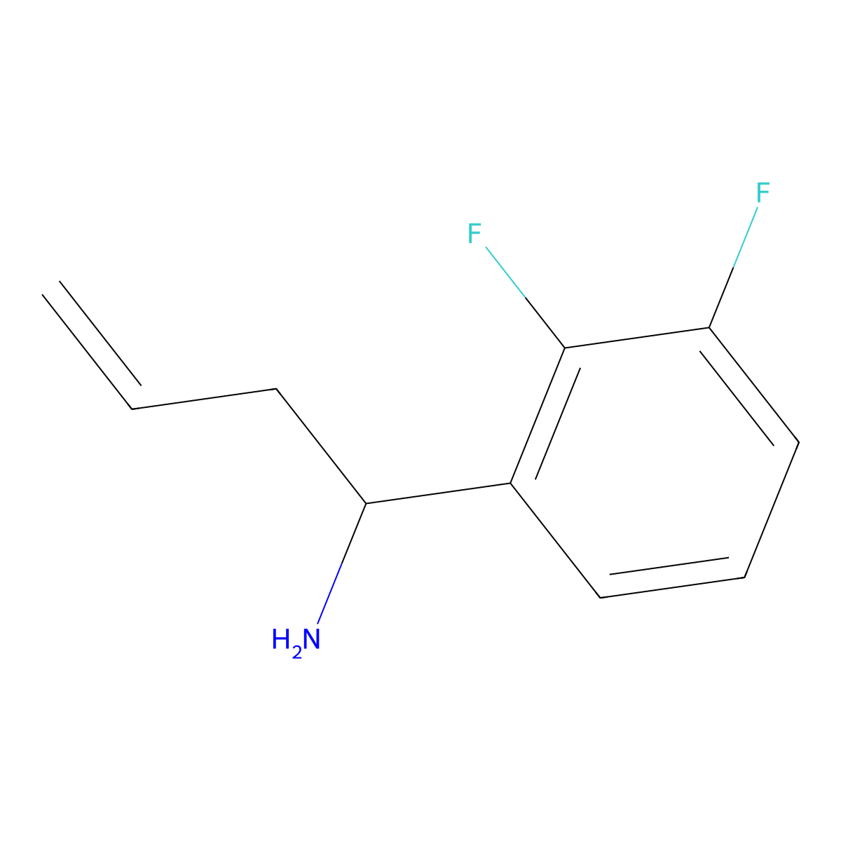 (S)-1-(2,3-Difluorophenyl)but-3-en-1-amine molecular structure, CAS 1181817-73-1