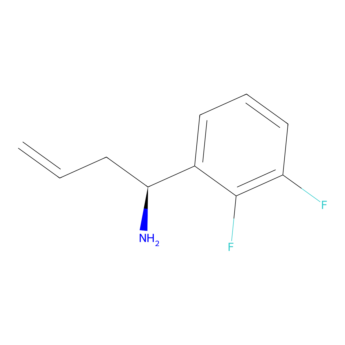 (S)-1-(2,3-Difluorophenyl)but-3-en-1-amine molecular structure, CAS 1181817-73-1