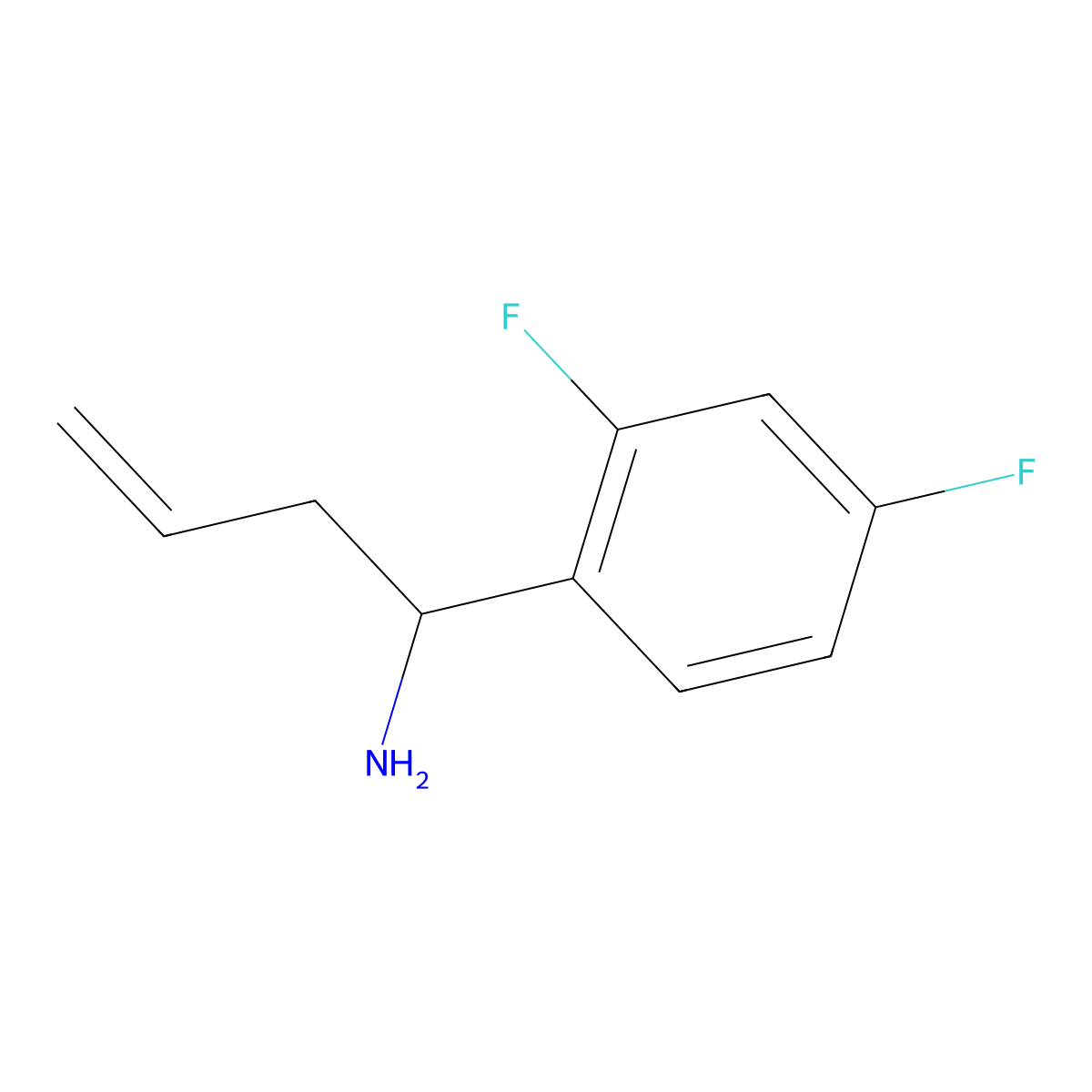 (1S)-1-(2,4-difluorophenyl)but-3-en-1-amine molecular structure, CAS 1181817-74-2