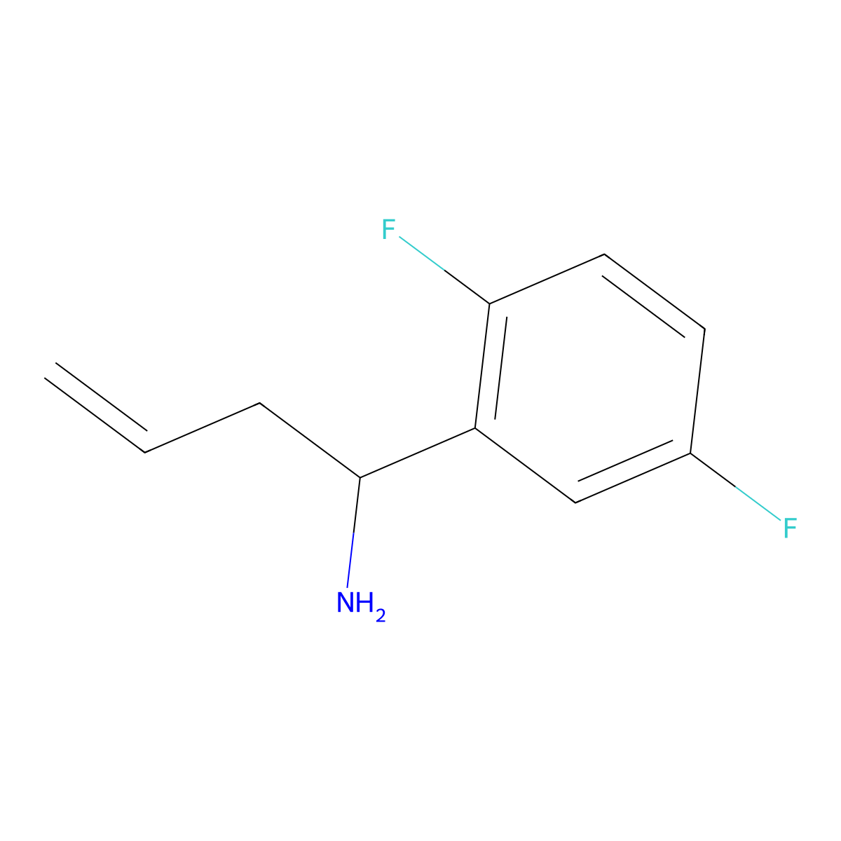 (1S)-1-(2,5-difluorophenyl)but-3-en-1-amine molecular structure, CAS 1181817-75-3