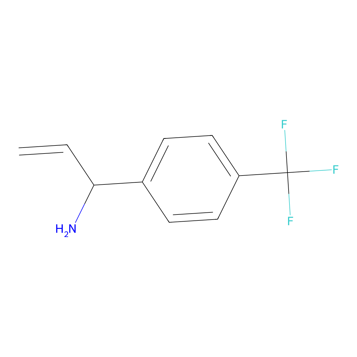 (1R)-1-[4-(Trifluoromethyl)phenyl]prop-2-enylamine molecular structure, CAS 1181825-77-3