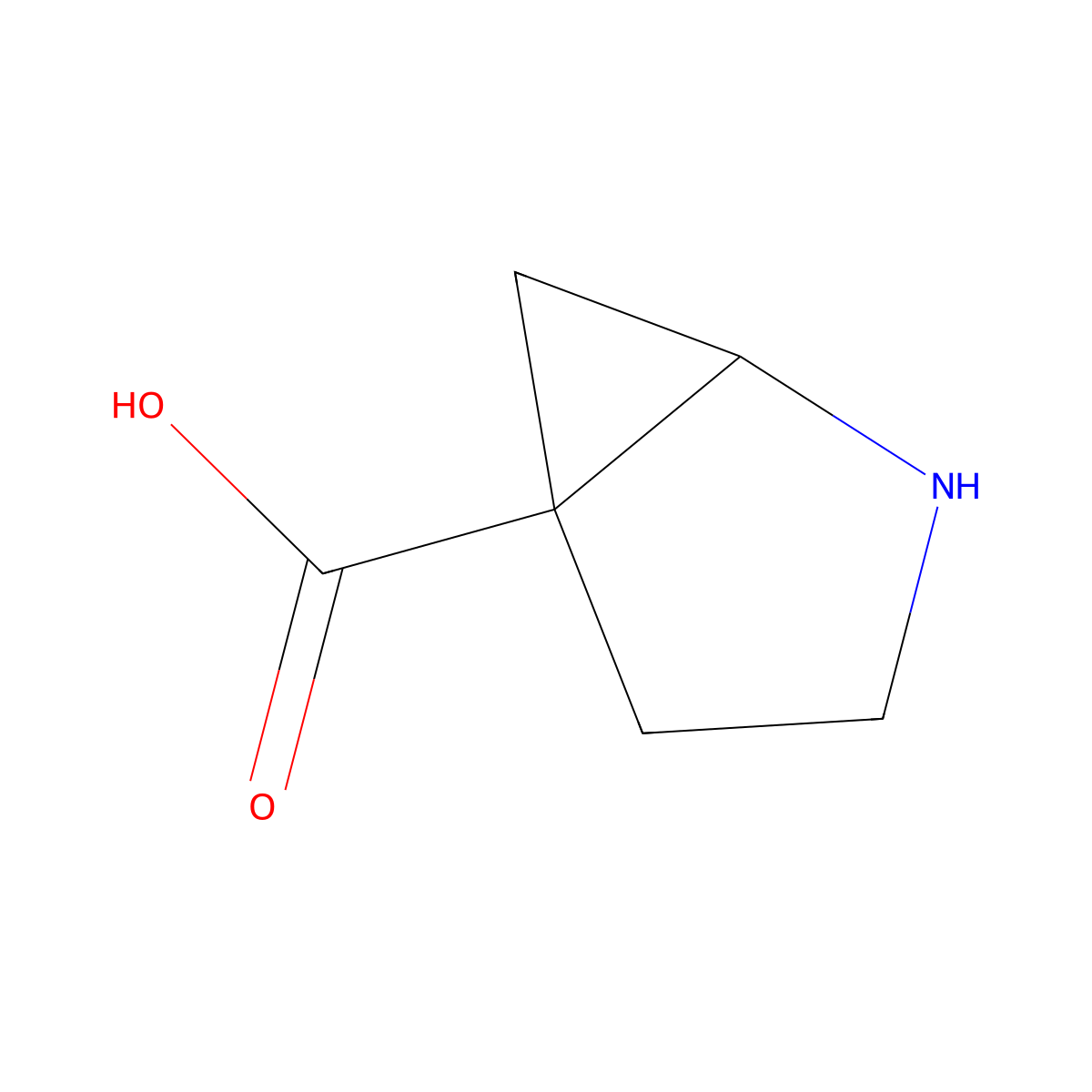 2-Azabicyclo[3.1.0]hexane-5-carboxylic acid molecular structure, CAS 1181826-13-0