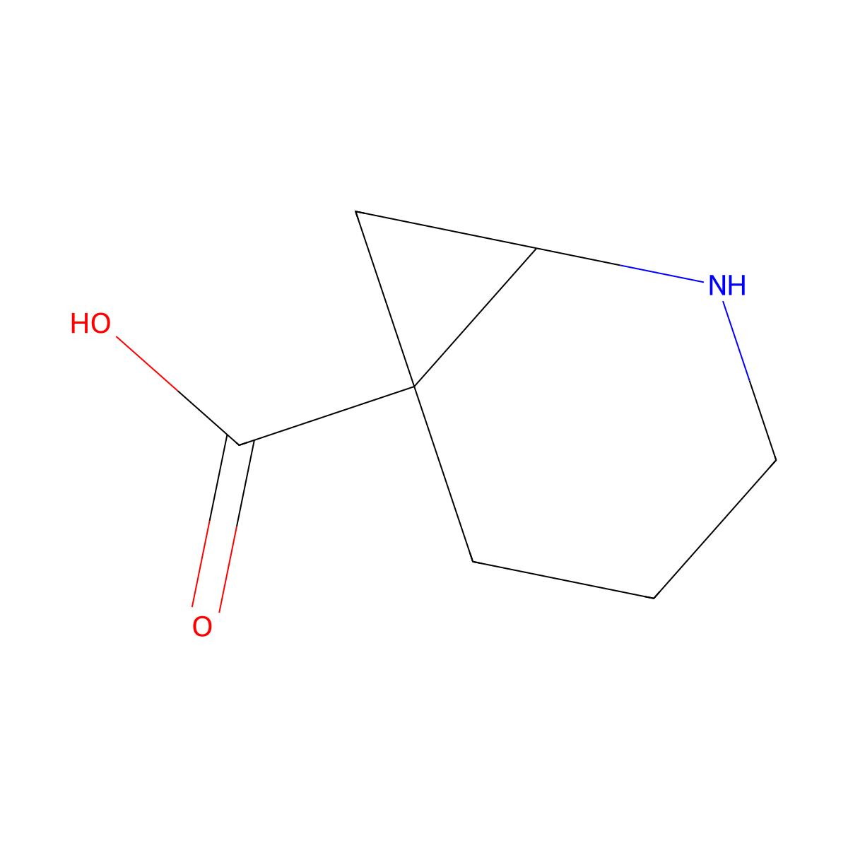 2-Azabicyclo[4.1.0]heptane-6-carboxylic acid molecular structure, CAS 1181826-16-3