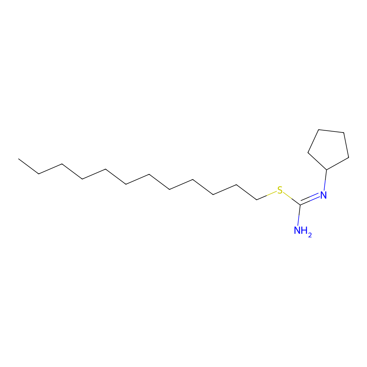 1-Cyclopentyl-2-dodecyl-isothiourea molecular structure, CAS 1181826-17-4