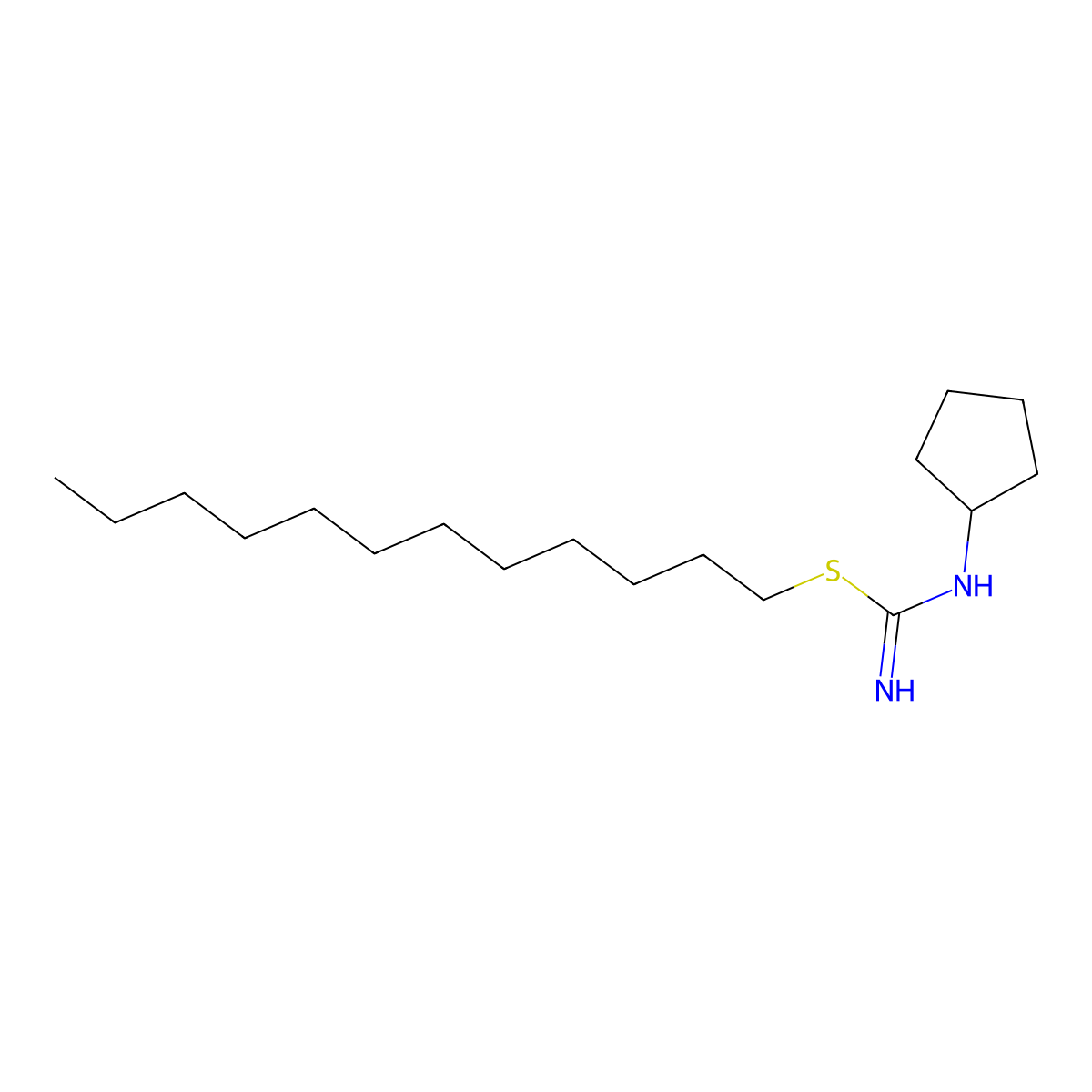 1-Cyclopentyl-2-dodecyl-isothiourea molecular structure, CAS 1181826-17-4