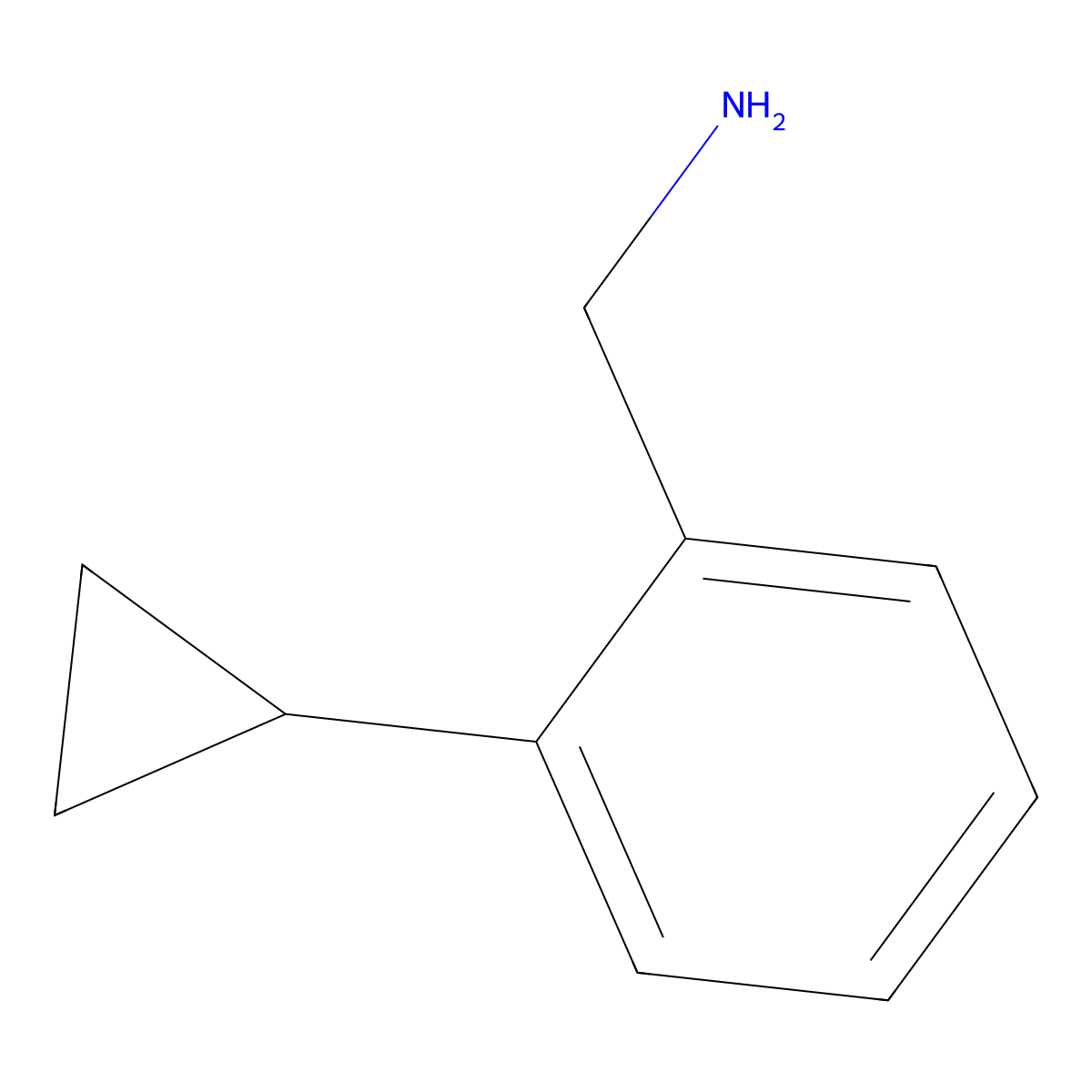 (2-Cyclopropylphenyl)methanamine molecular structure, CAS 118184-66-0