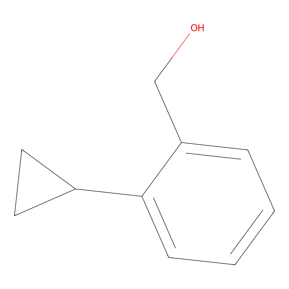 (2-Cyclopropylphenyl)methanol molecular structure, CAS 118184-68-2