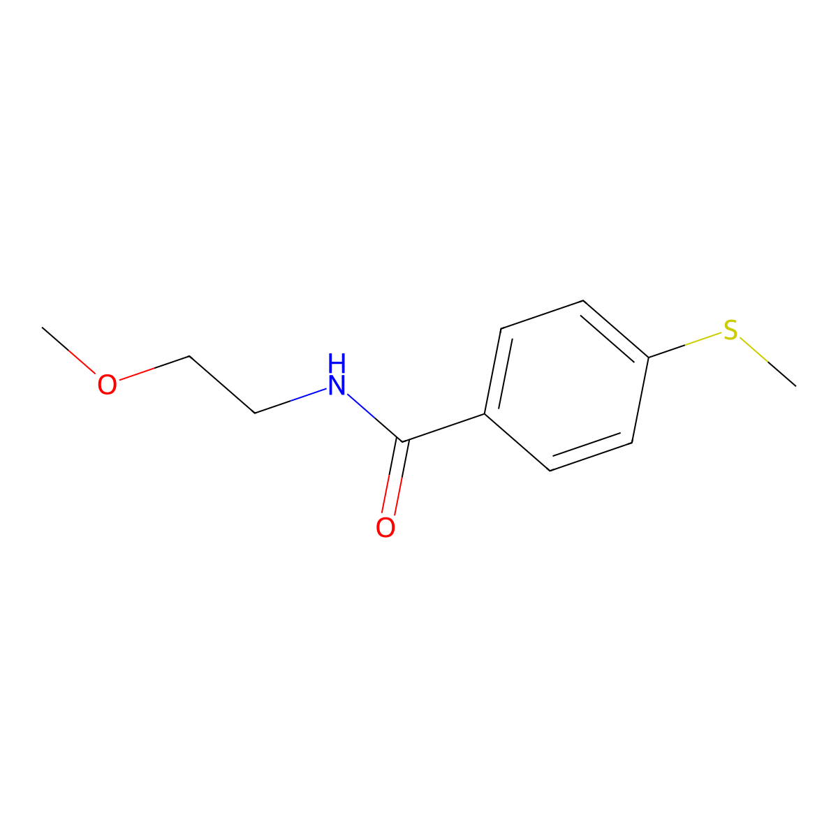 N-(2-Methoxyethyl)-4-(methylthio)benzamide molecular structure, CAS 1181865-95-1