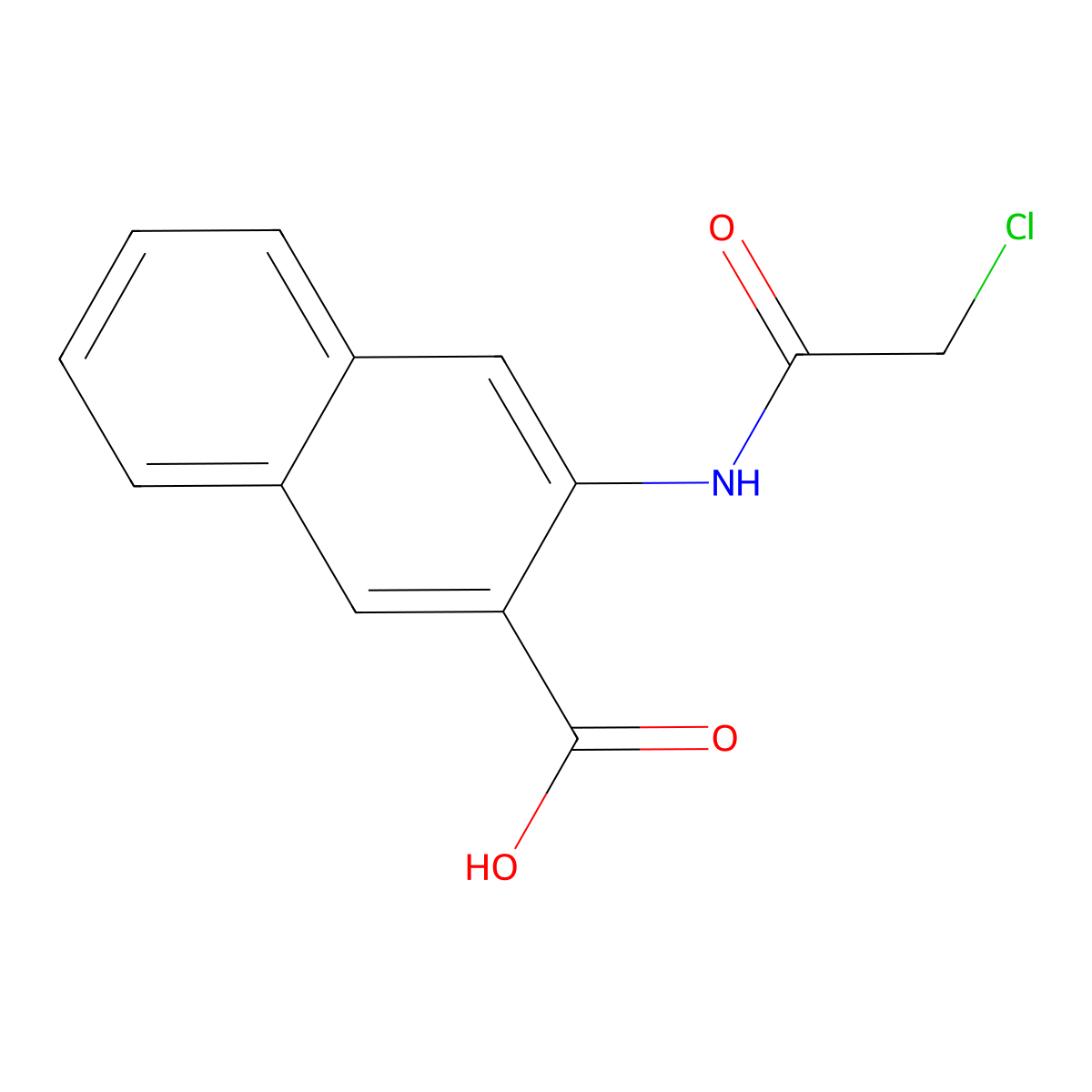 3-(2-Chloroacetamido)naphthalene-2-carboxylic acid molecular structure, CAS 1181868-84-7