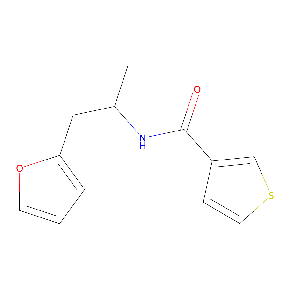 N-[1-(furan-2-yl)propan-2-yl]thiophene-3-carboxamide molecular structure, CAS 1181872-83-2