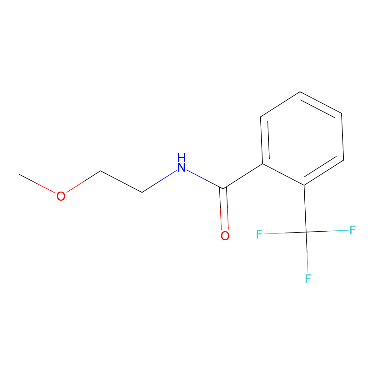 N-(2-methoxyethyl)-2-(trifluoromethyl)benzamide molecular structure, CAS 1181873-06-2
