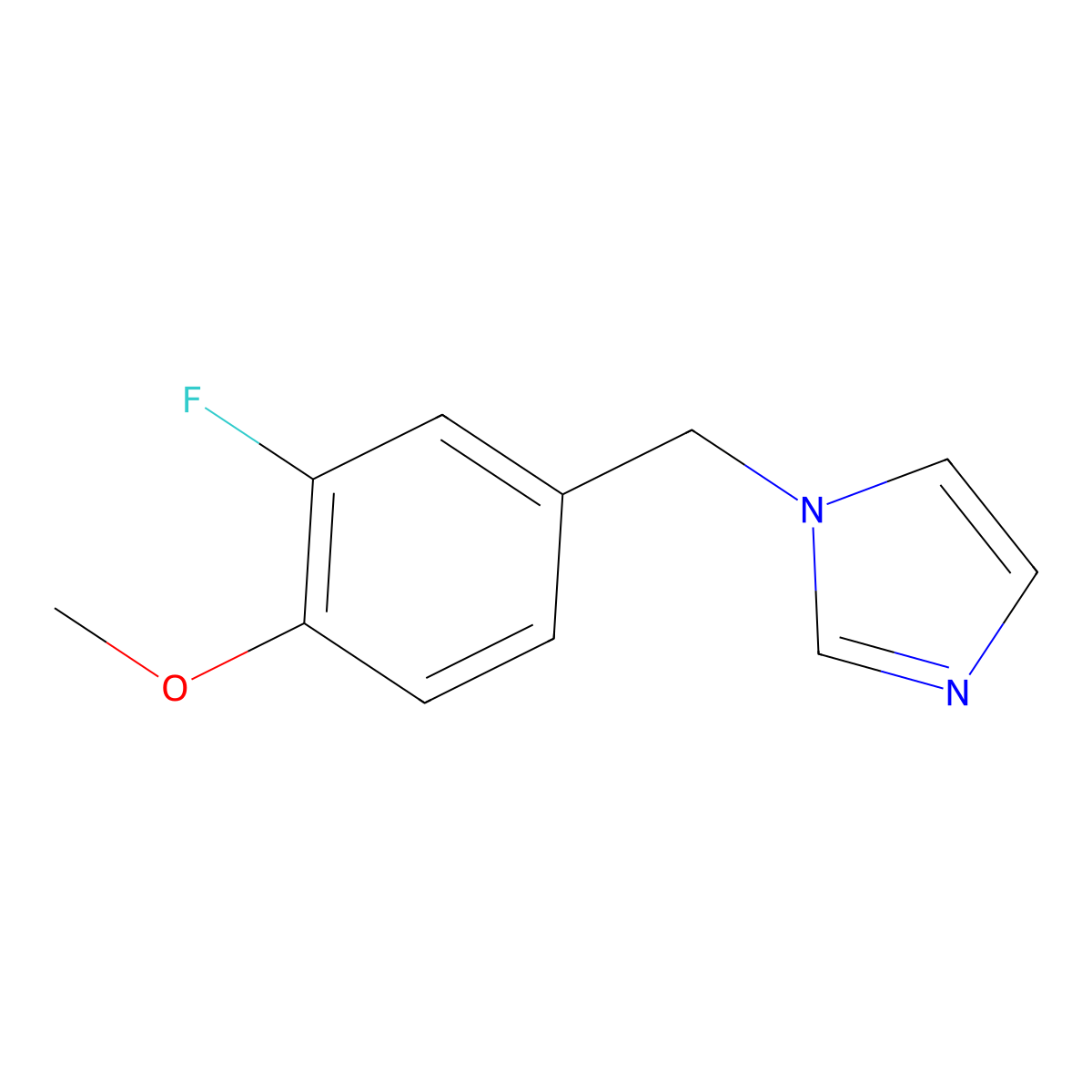 1-(3-Fluoro-4-methoxybenzyl)-1H-imidazole molecular structure, CAS 1181875-71-7
