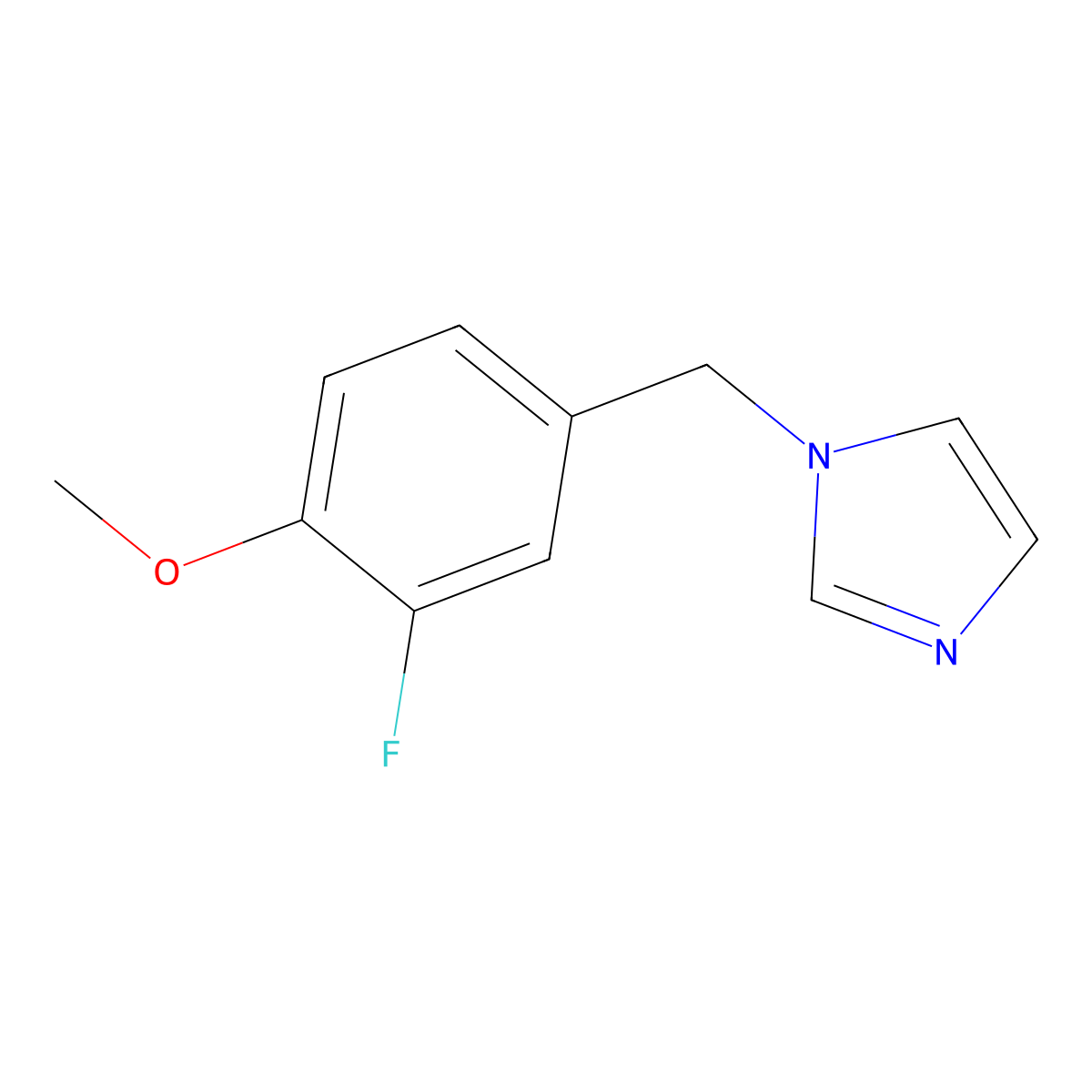 1-(3-Fluoro-4-methoxybenzyl)-1H-imidazole molecular structure, CAS 1181875-71-7