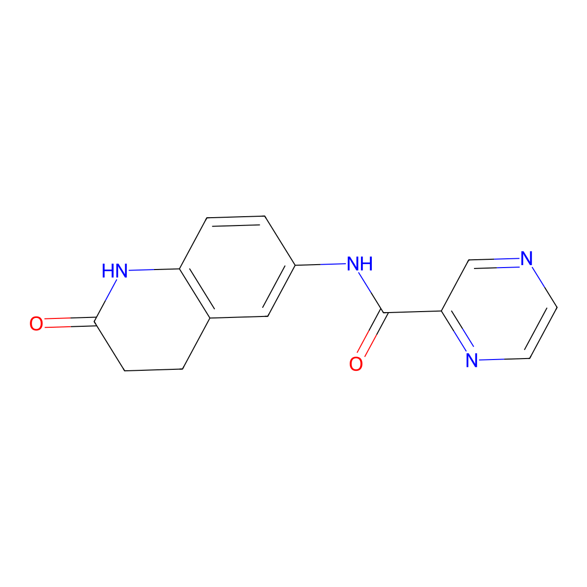 N-(2-oxo-1,2,3,4-tetrahydroquinolin-6-yl)pyrazine-2-carboxamide molecular structure, CAS 1181882-71-2
