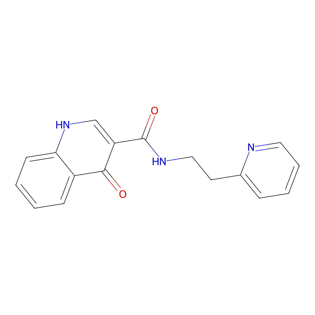 4-hydroxy-N-[2-(2-pyridyl)ethyl]-3-quinolinecarboxamide molecular structure, CAS 1181884-76-3