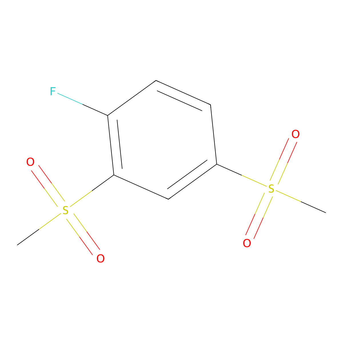 1-Fluoro-2,4-dimethanesulfonylbenzene molecular structure, CAS 1181891-76-8