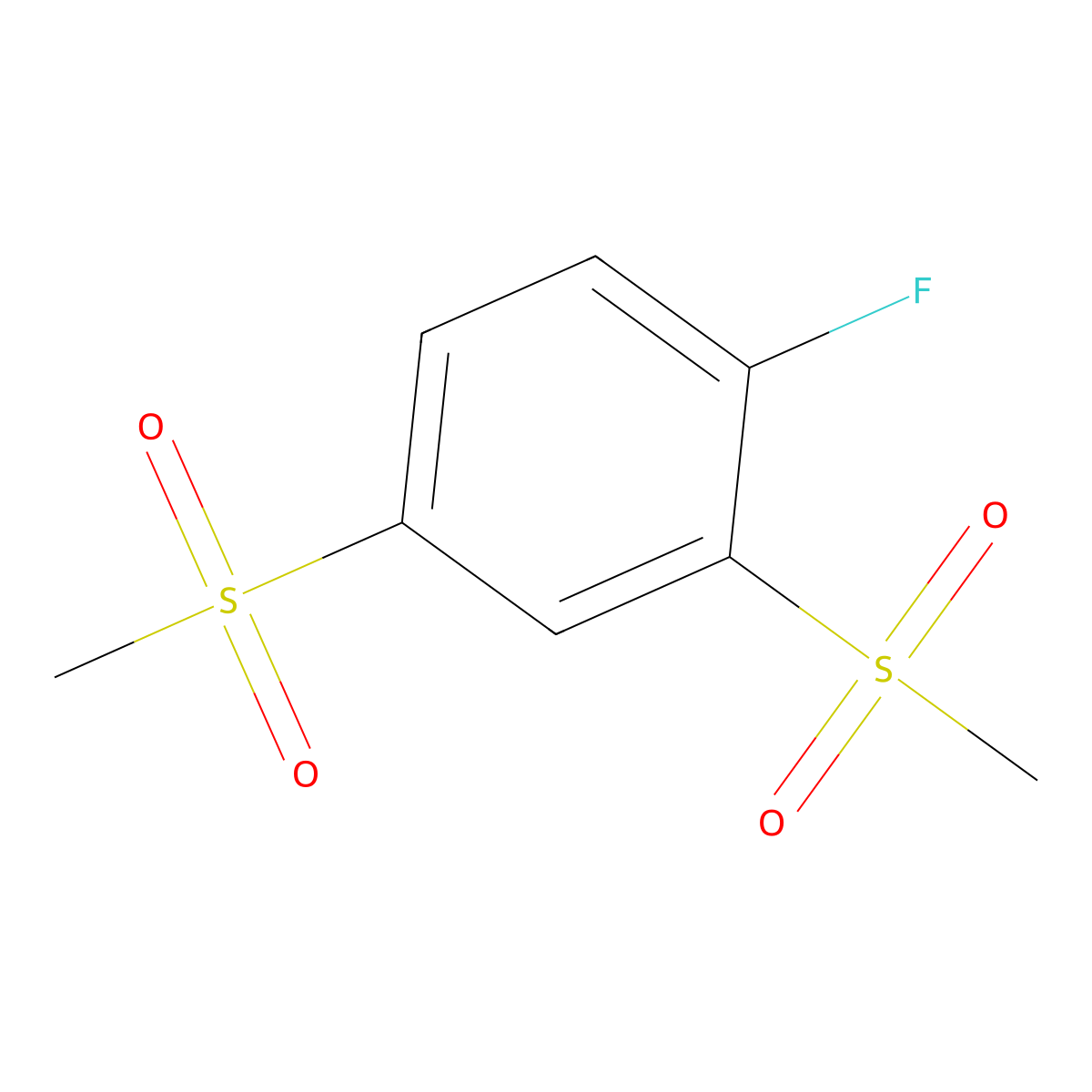 1-Fluoro-2,4-dimethanesulfonylbenzene molecular structure, CAS 1181891-76-8