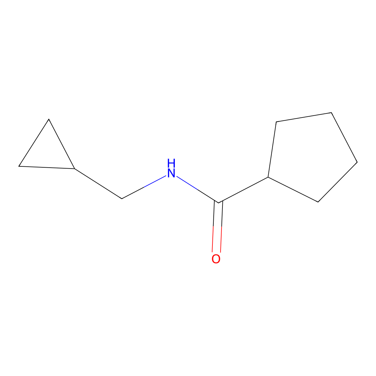 N-(cyclopropylmethyl)cyclopentanecarboxamide molecular structure, CAS 1181898-67-8