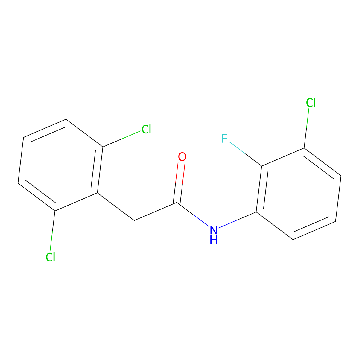 2,6-Dichloro-N-(3-chloro-2-fluorophenyl)benzeneacetamide molecular structure, CAS 1181938-07-7