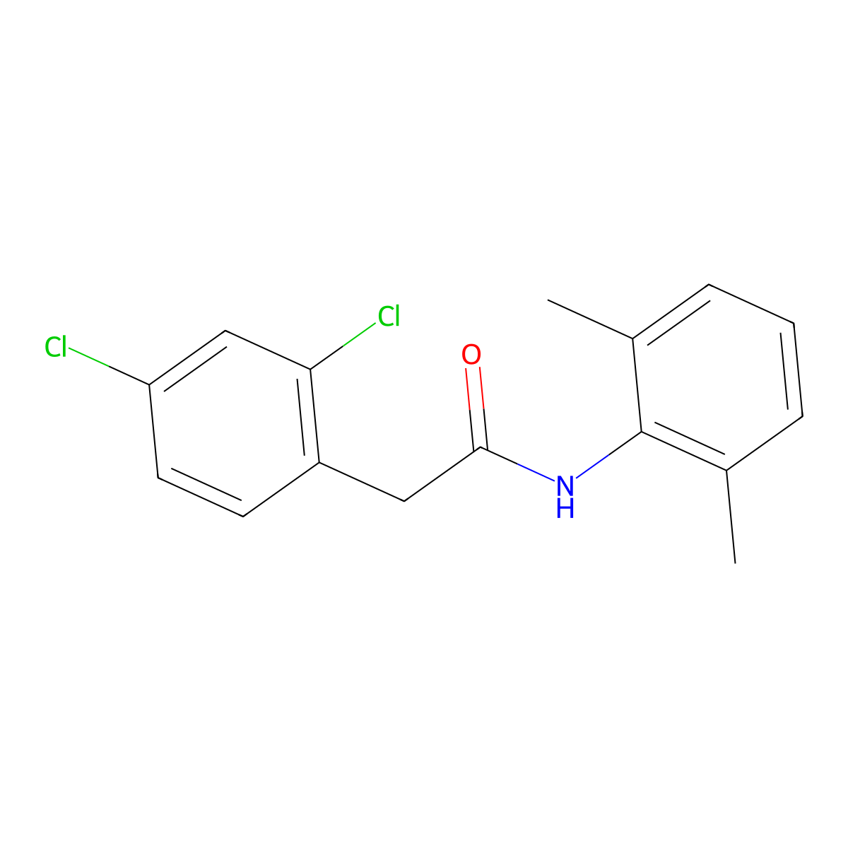 2,4-Dichloro-N-(2,6-dimethylphenyl)benzeneacetamide molecular structure, CAS 1181963-25-6