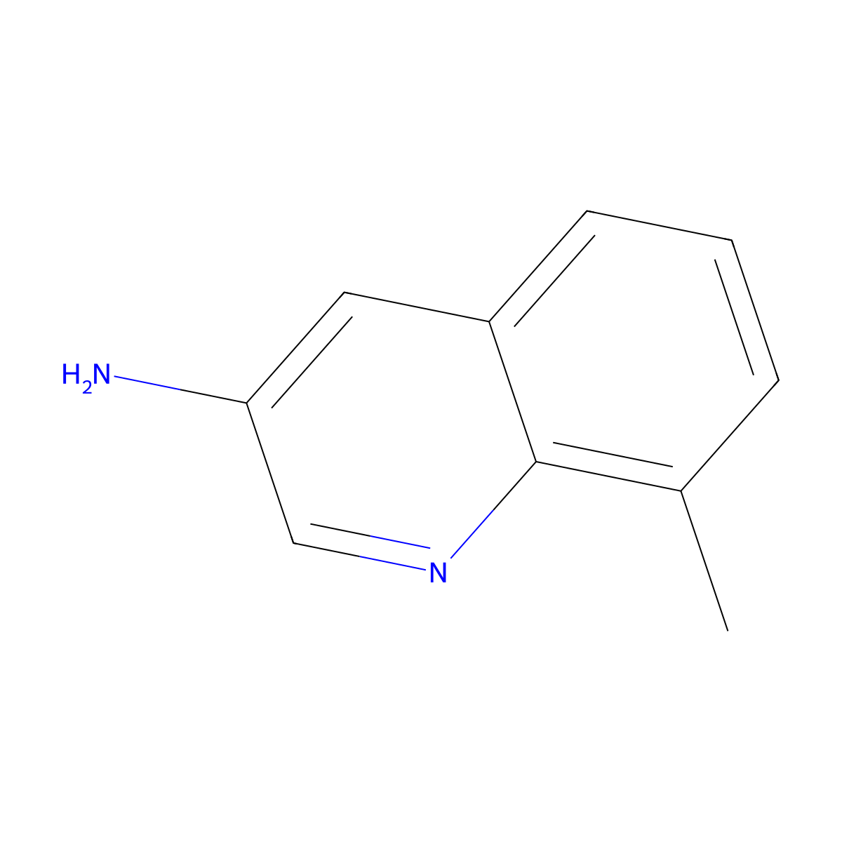 8-Methylquinolin-3-amine molecular structure, CAS 1181970-84-2