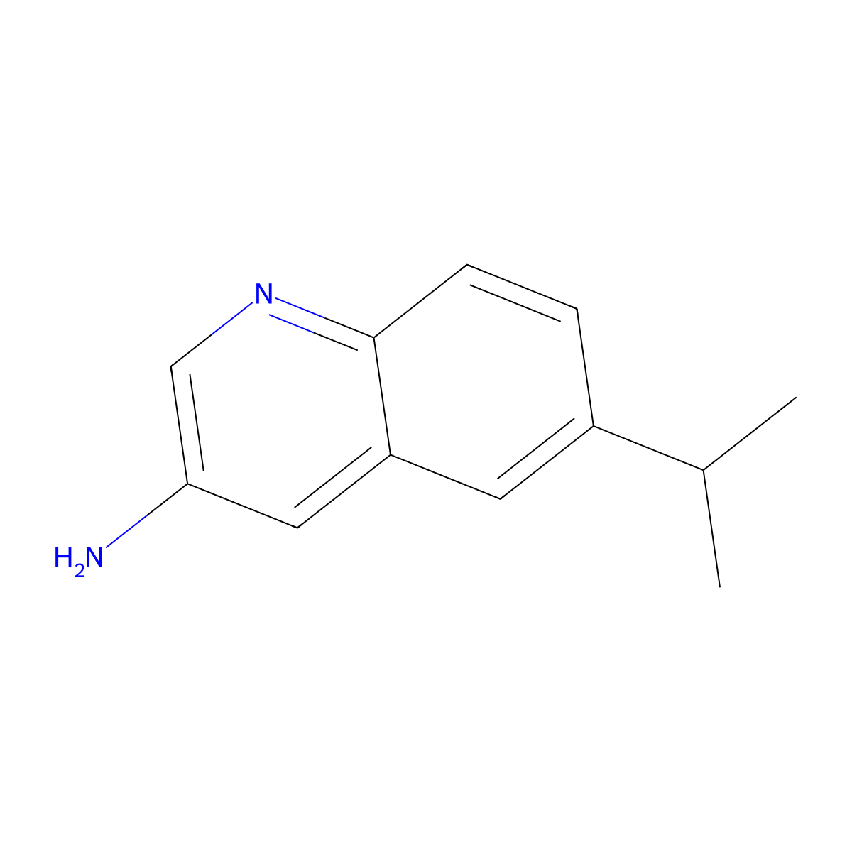 6-Isopropylquinolin-3-amine molecular structure, CAS 1181970-85-3
